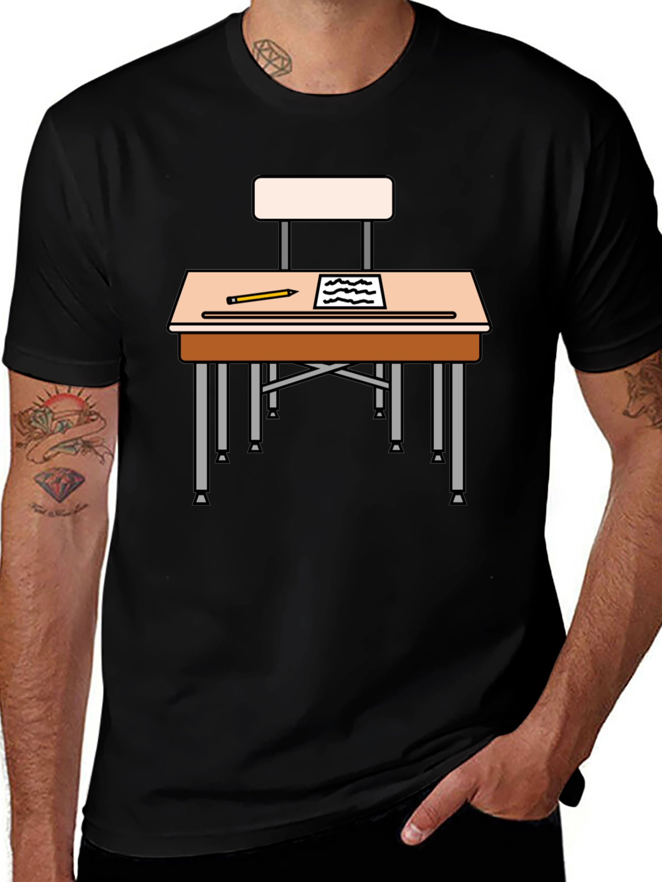 School Desk T-Shirt - Back to School Style
