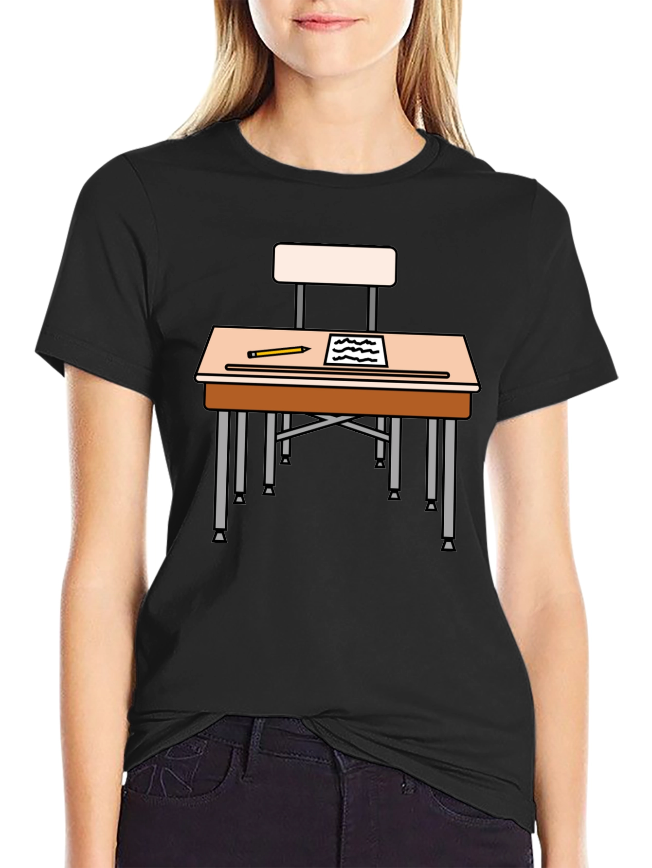 School Desk T-Shirt - Back to School Style