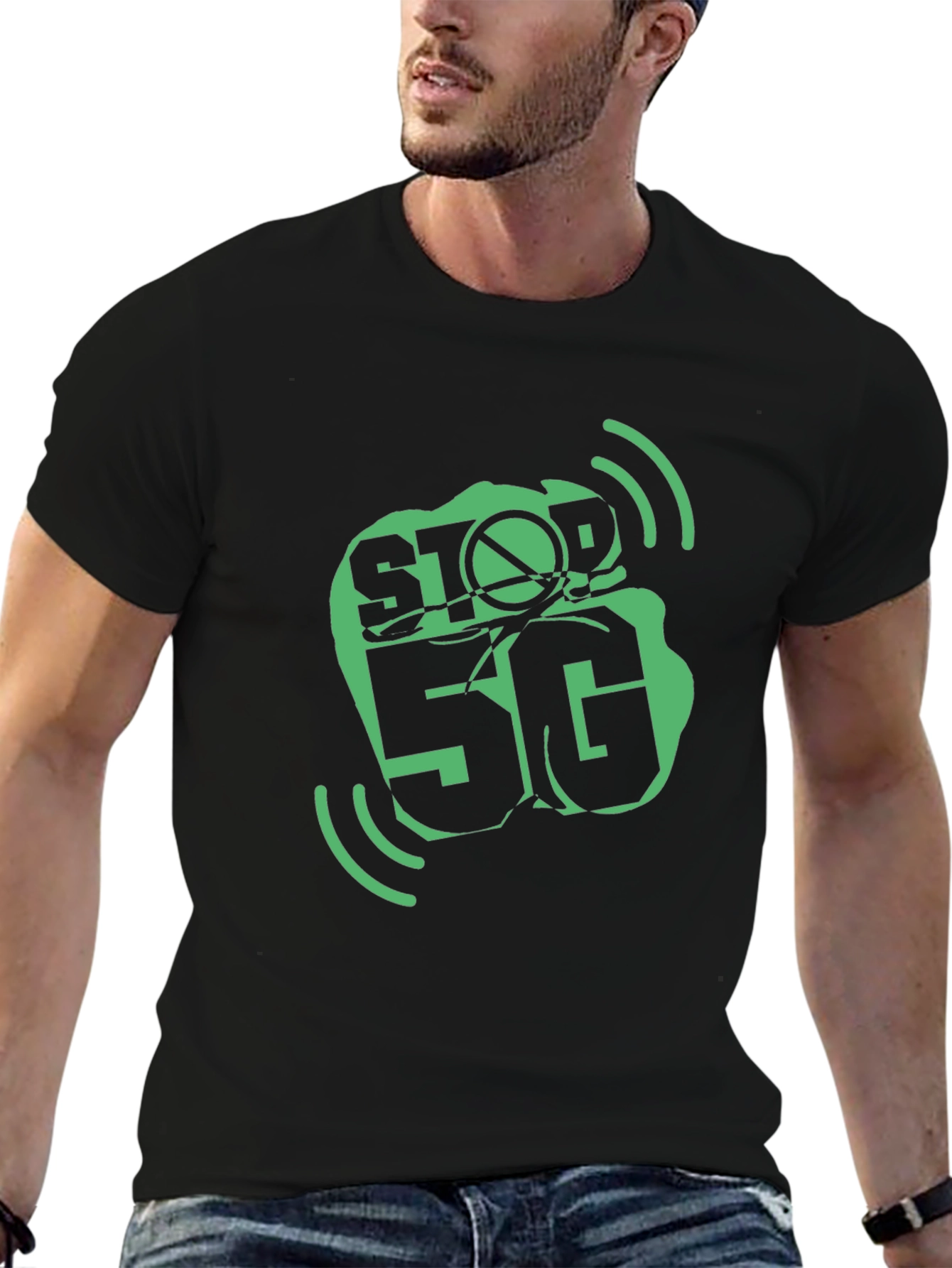 Stop 5G Protest T-Shirt - Black
