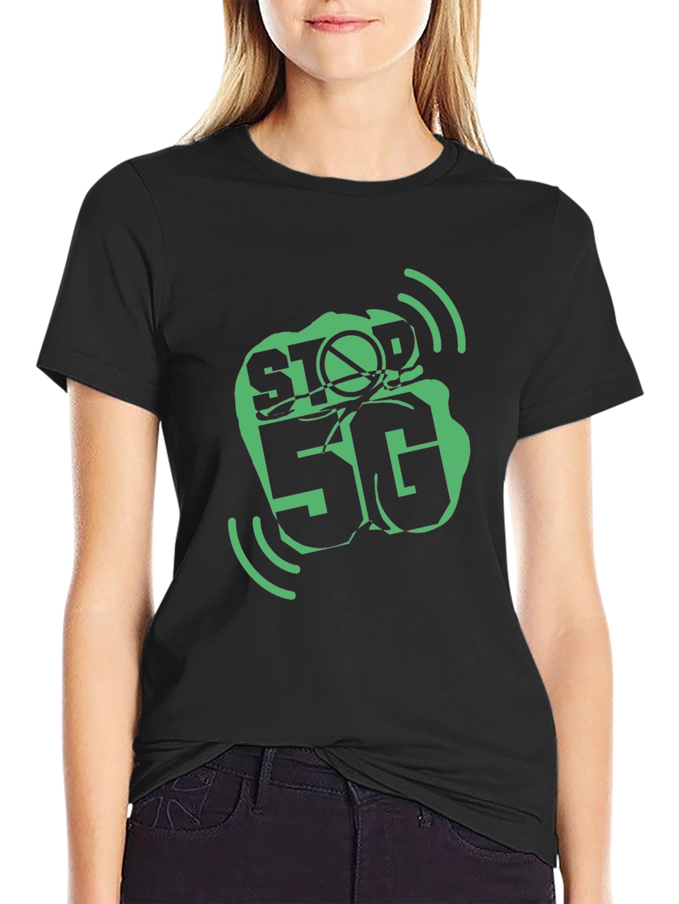 Stop 5G Protest T-Shirt - Black