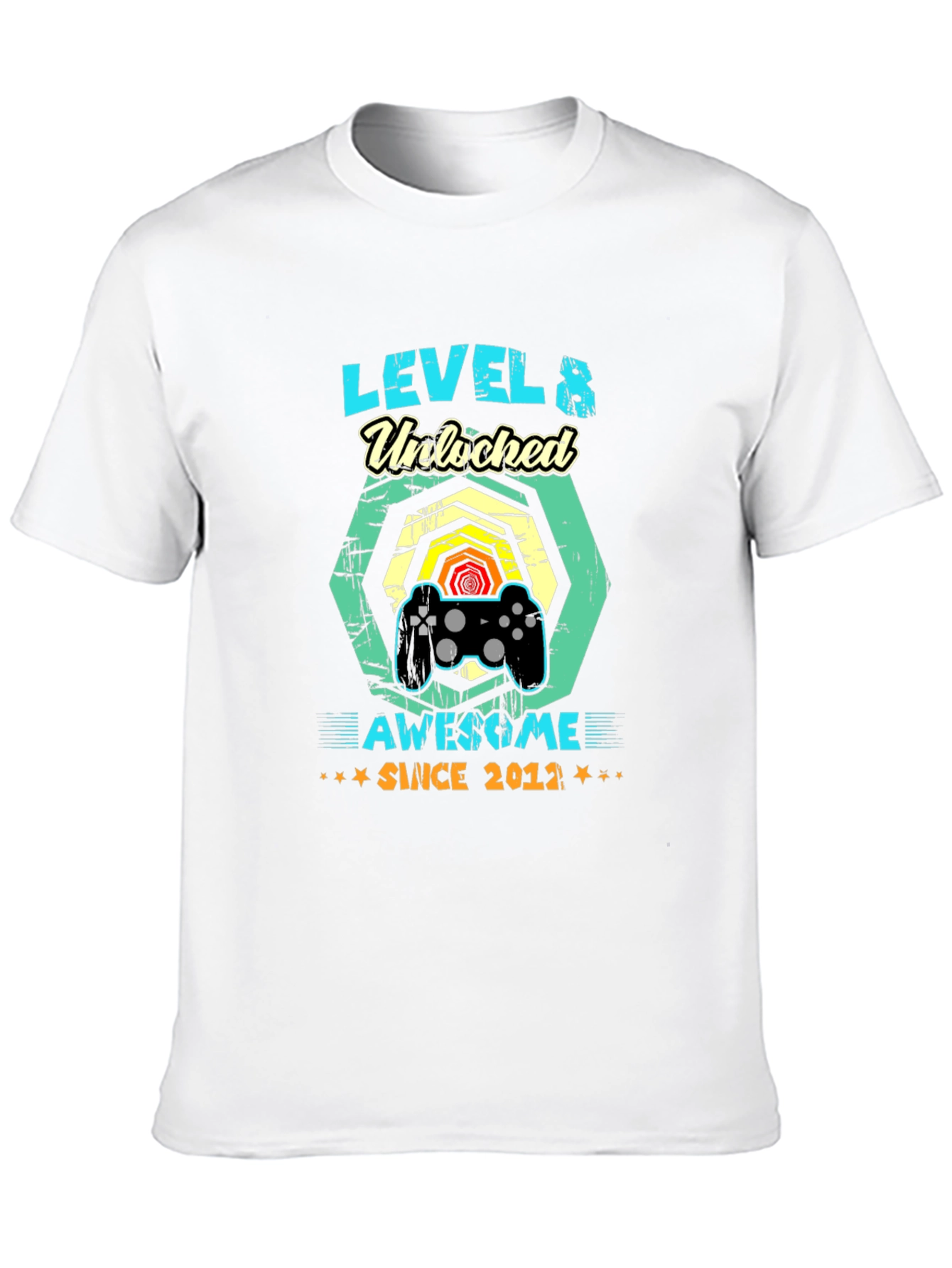 Level 8 Unlocked Since 2012 Gamer T-Shirt