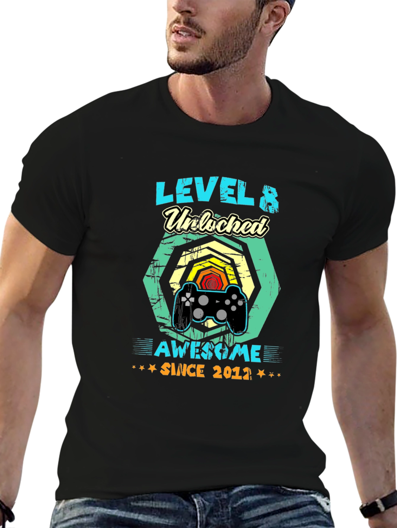 Level 8 Unlocked Since 2012 Gamer T-Shirt