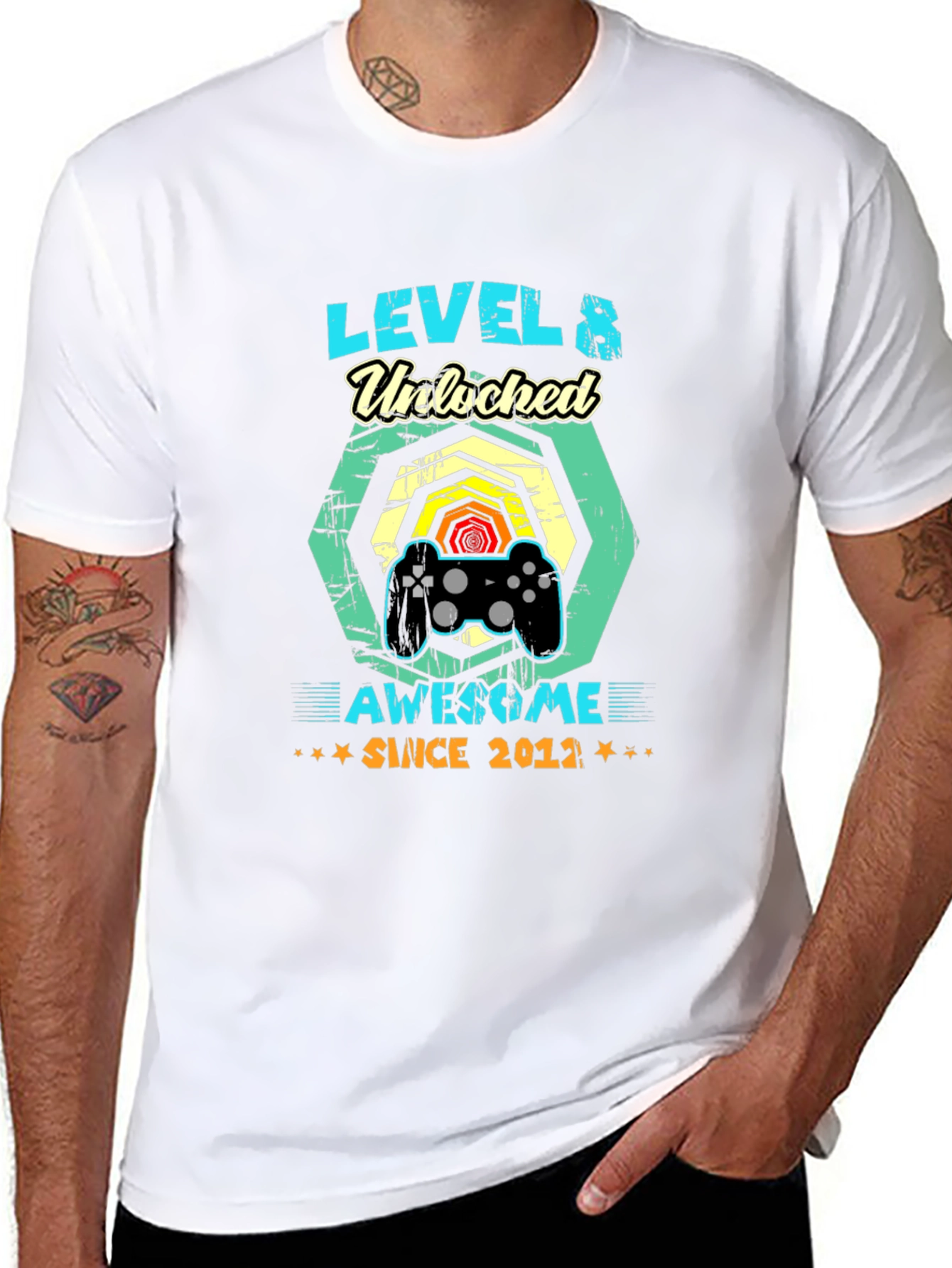 Level 8 Unlocked Since 2012 Gamer T-Shirt