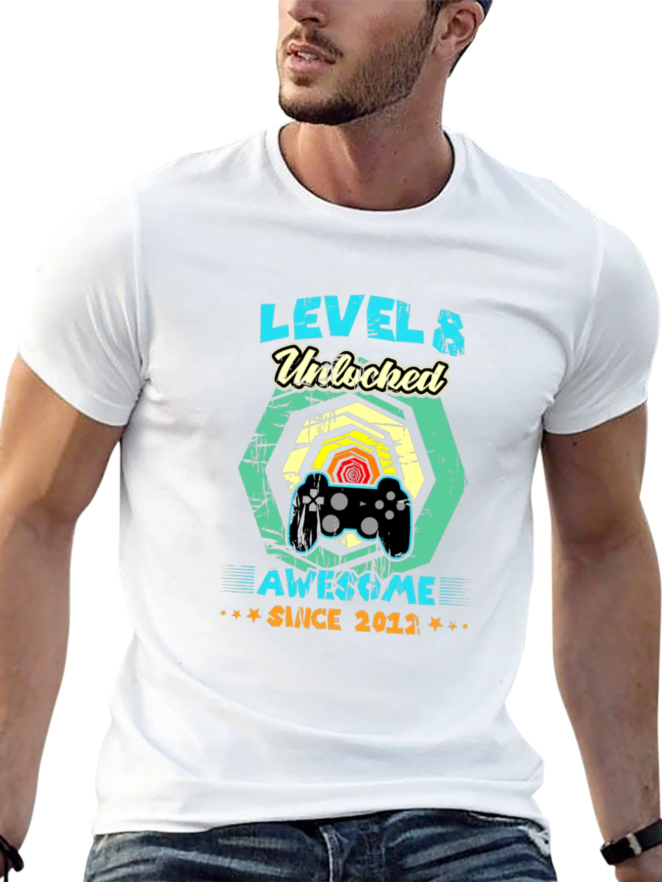 Level 8 Unlocked Since 2012 Gamer T-Shirt