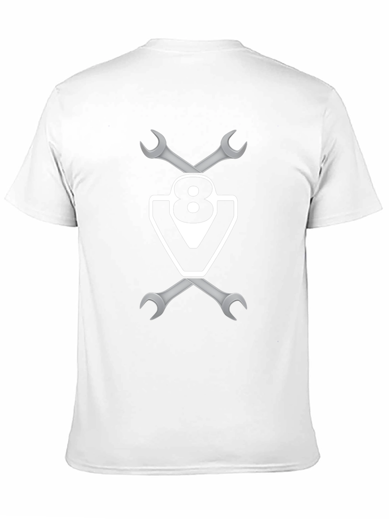V8 Engine T-Shirt - Mechanic Wrench Design