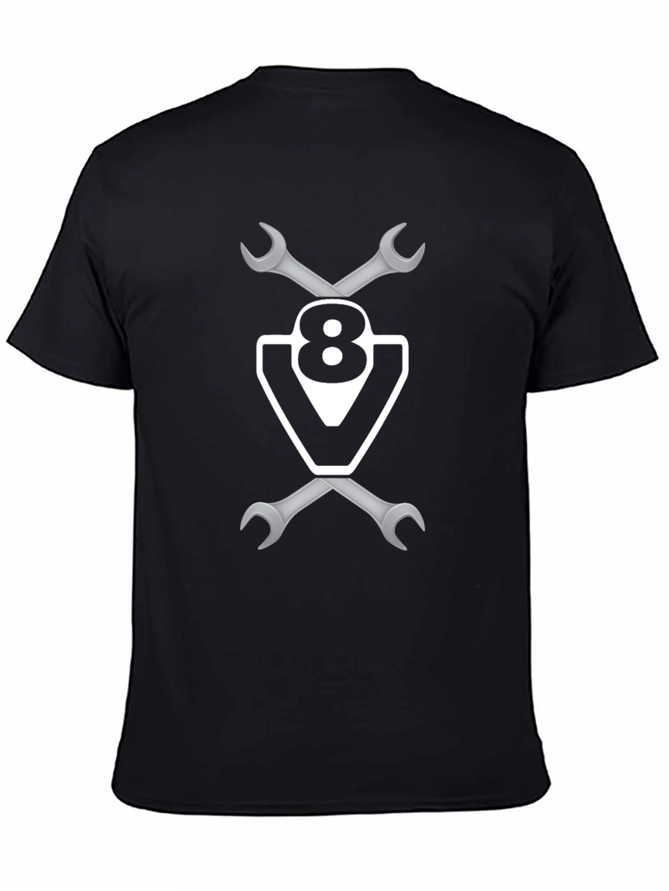 V8 Engine T-Shirt - Mechanic Wrench Design