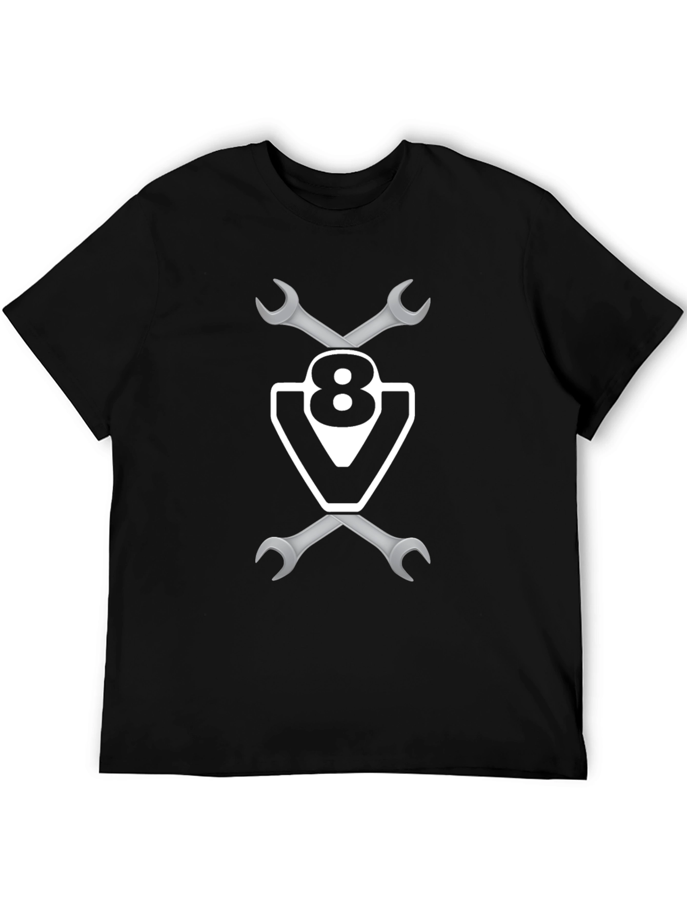 V8 Engine T-Shirt - Mechanic Wrench Design