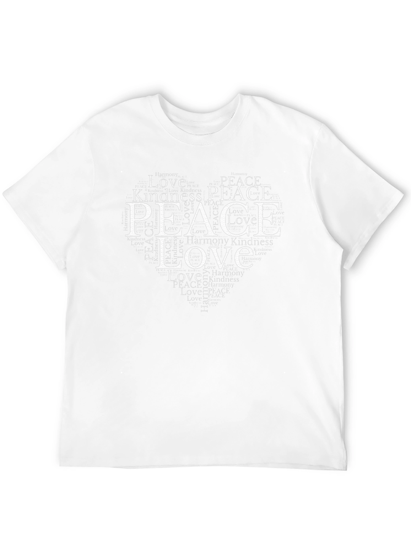 Peace & Love Heart T-Shirt - Black