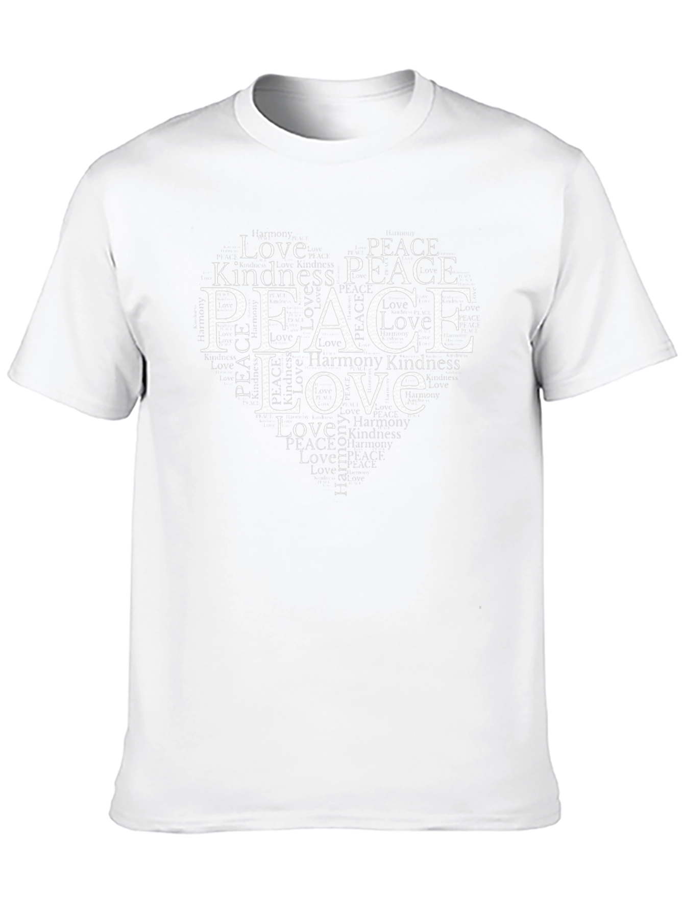 Peace & Love Heart T-Shirt - Black