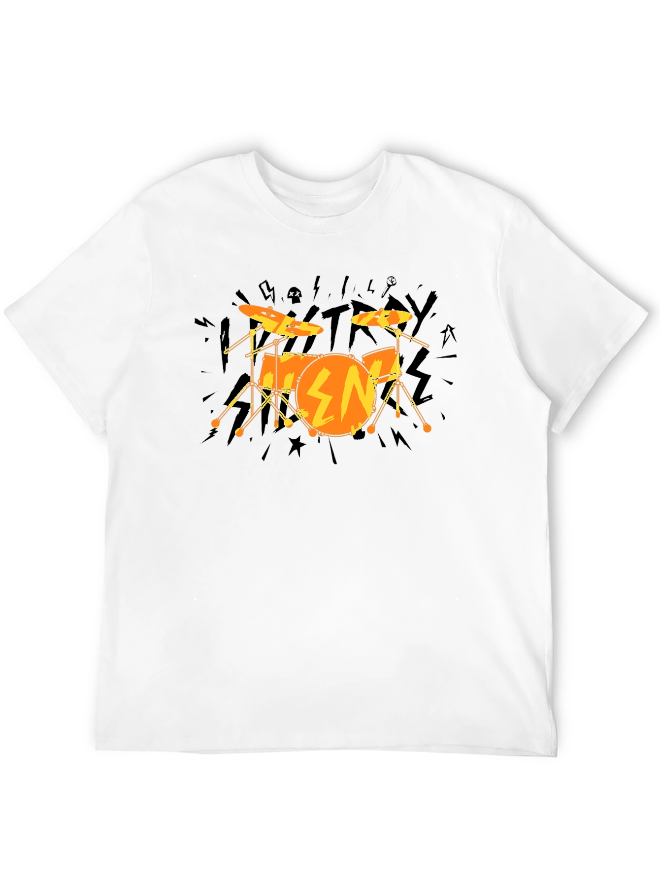 Drum Kit Graphic Tee - Rock Band Style
