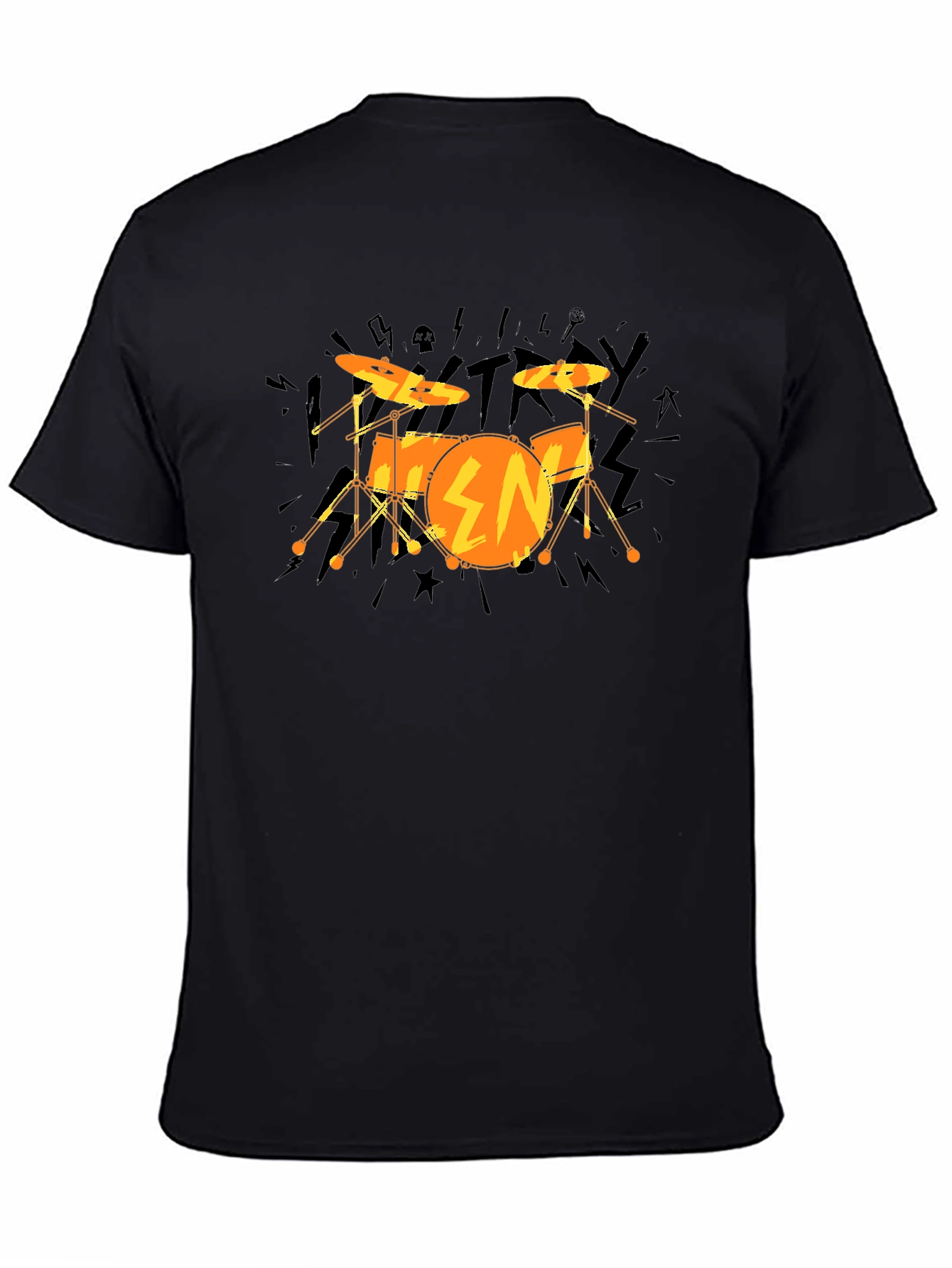 Drum Kit Graphic Tee - Rock Band Style