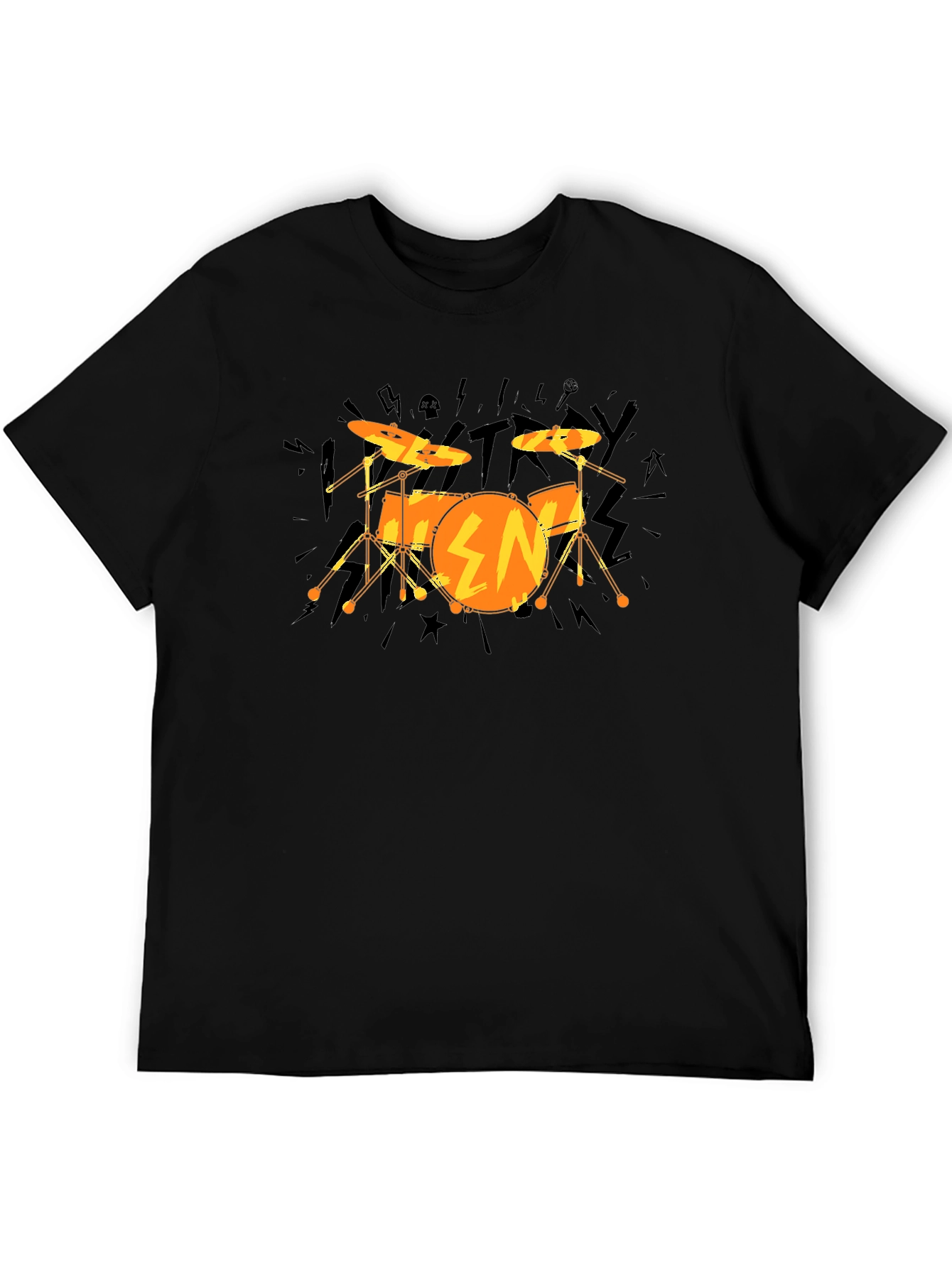 Drum Kit Graphic Tee - Rock Band Style