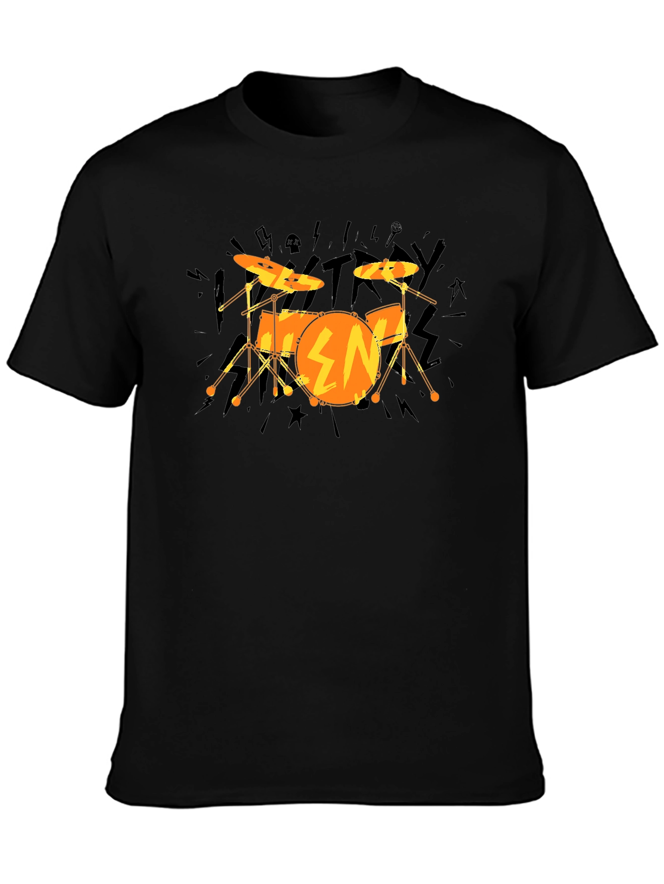 Drum Kit Graphic Tee - Rock Band Style