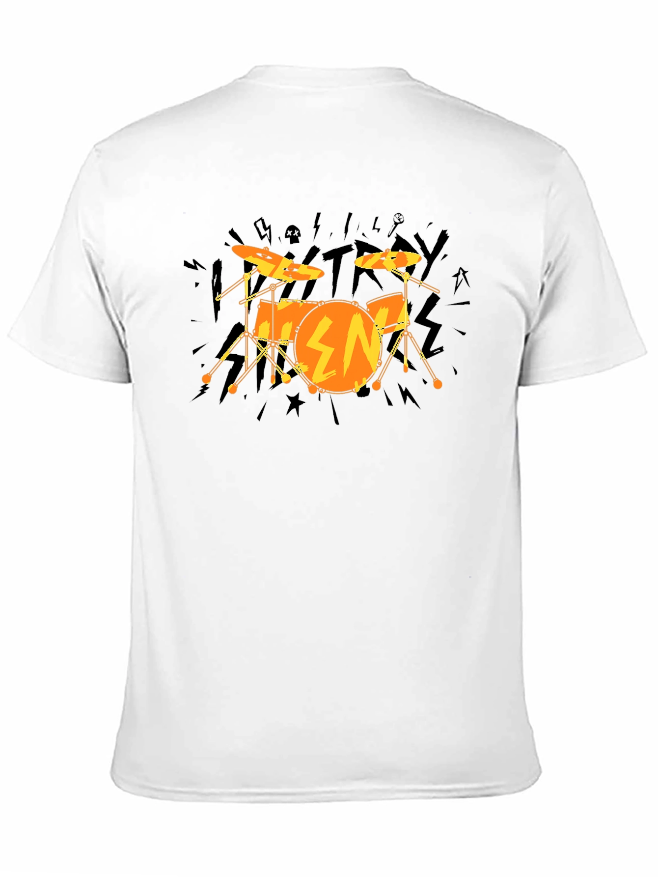 Drum Kit Graphic Tee - Rock Band Style