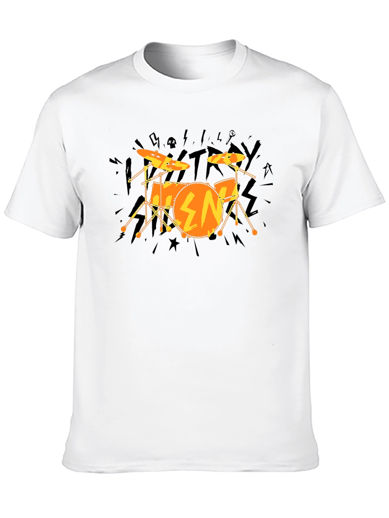 Drum Kit Graphic Tee - Rock Band Style