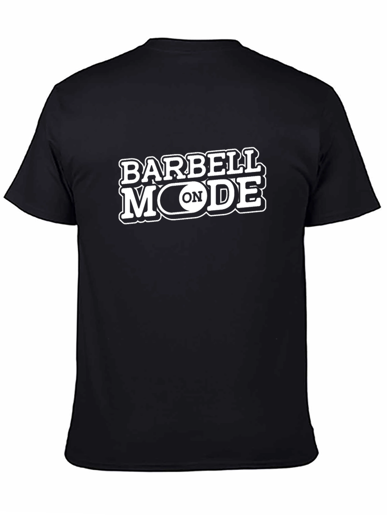 Barbell Mode On Black T-Shirt