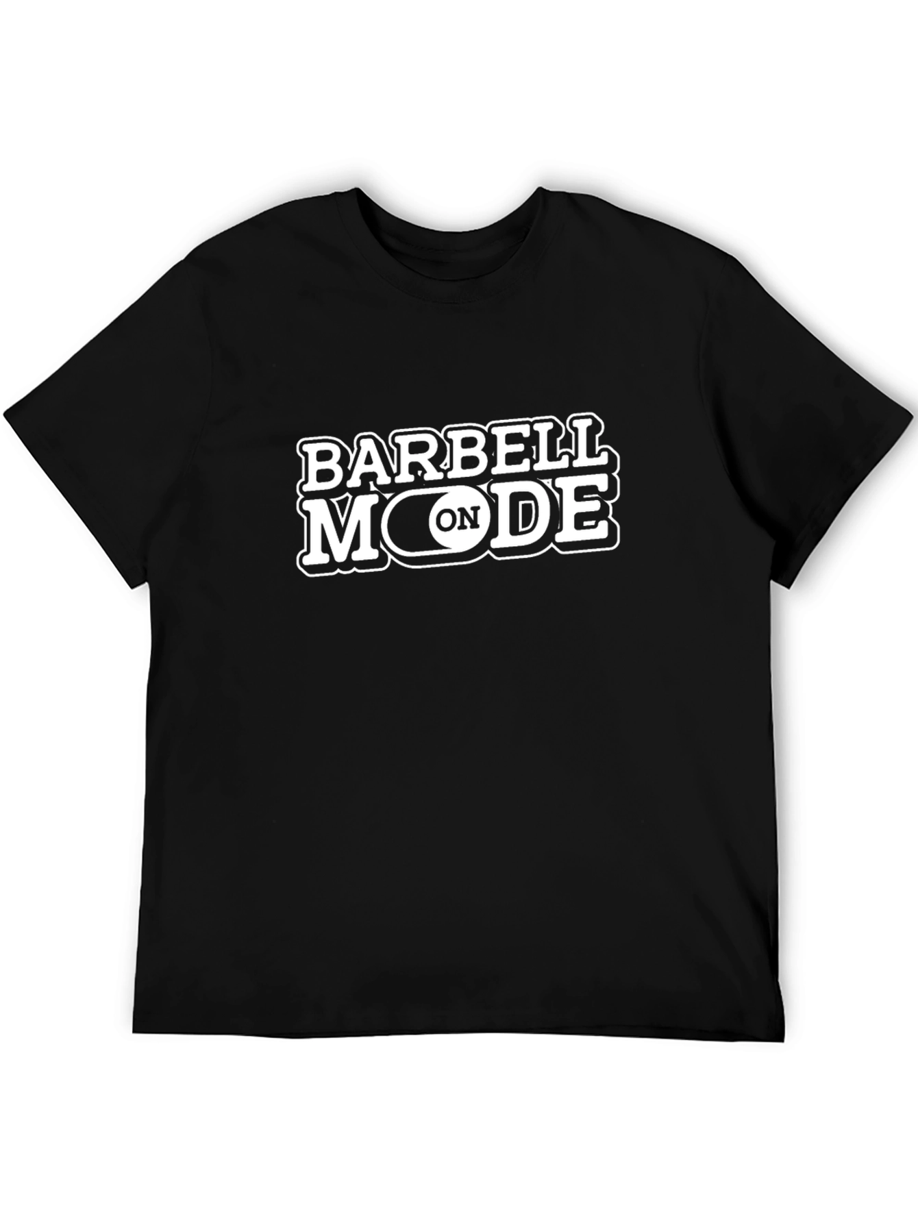 Barbell Mode On Black T-Shirt