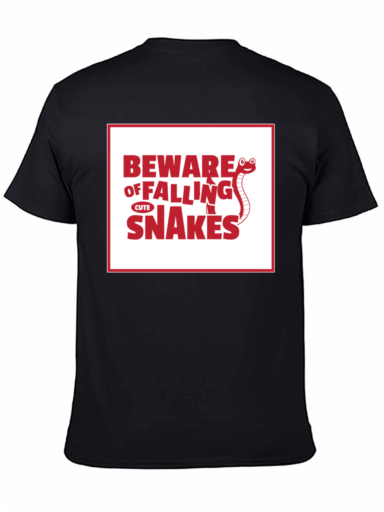 Beware of Falling Cute Snakes Graphic T-Shirt