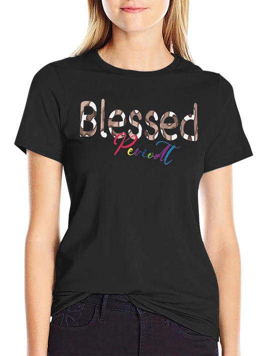 Blessed Period T-Shirt - Black Crew Neck