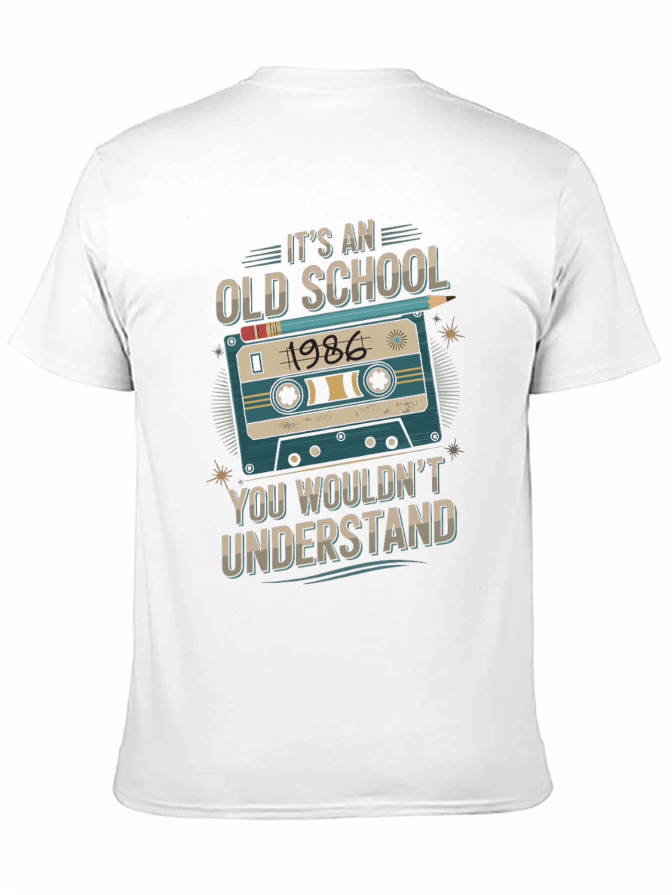 Retro 1986 Cassette Tape Old School T-Shirt