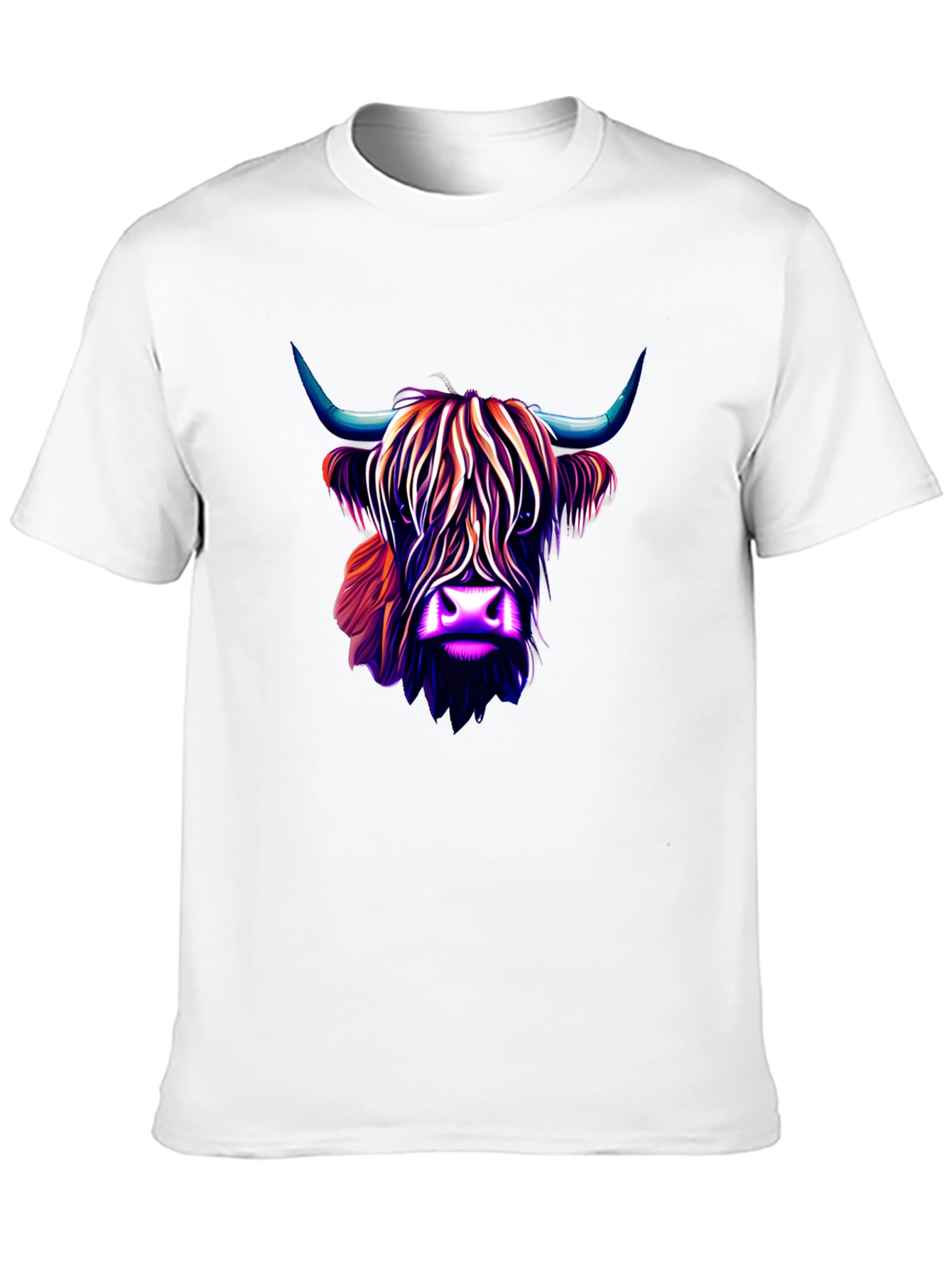 Highland Cow Graphic Tee - Stylish Mens Black T-Shirt
