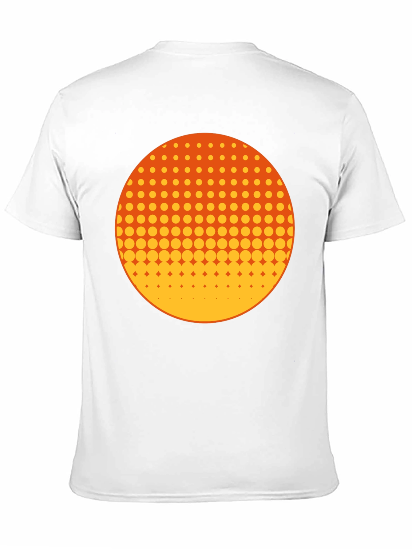 Retro Halftone Circle Graphic Tee - Black