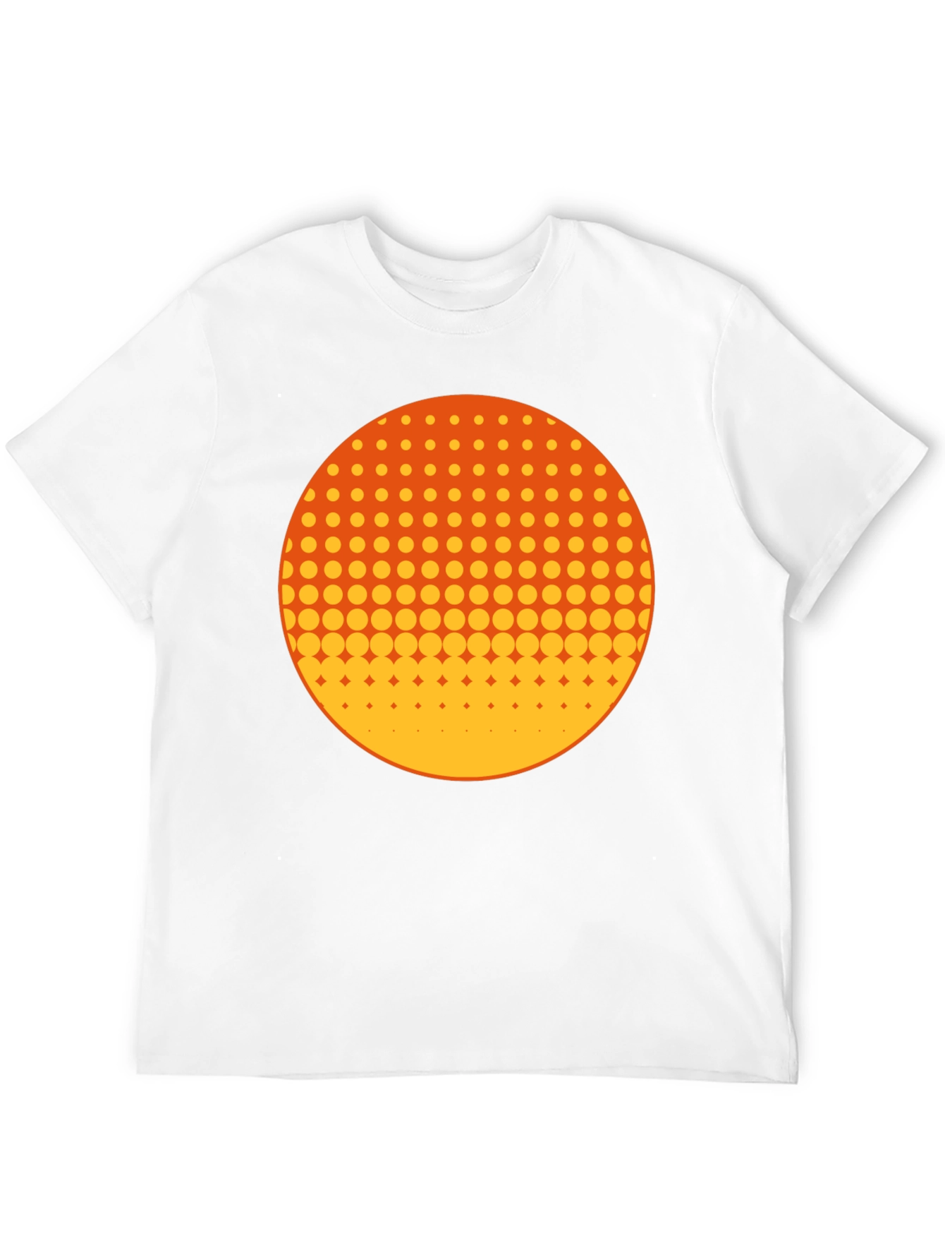 Retro Halftone Circle Graphic Tee - Black
