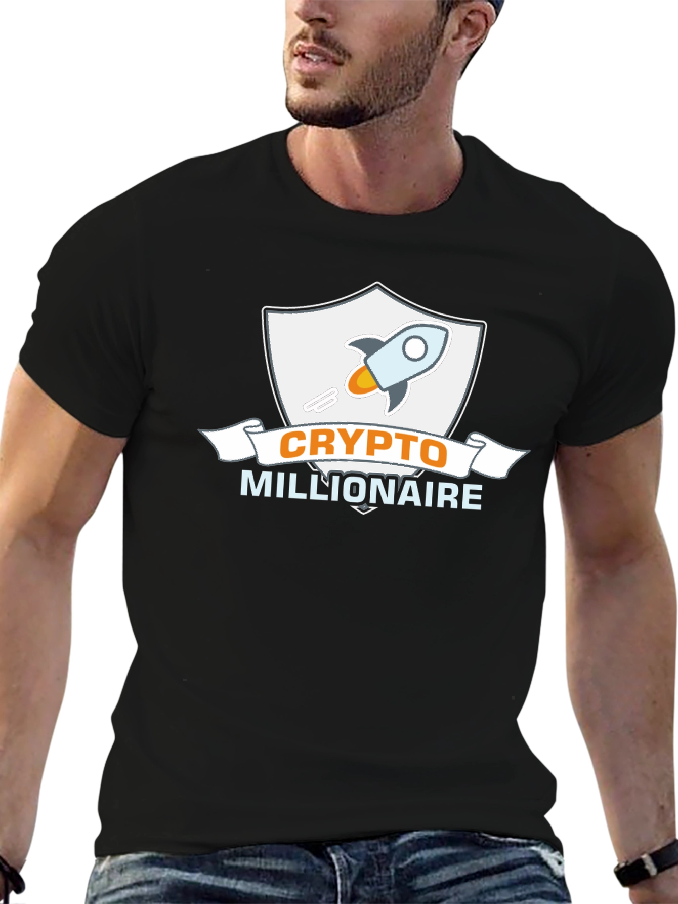 Crypto Millionaire Black Graphic Tee