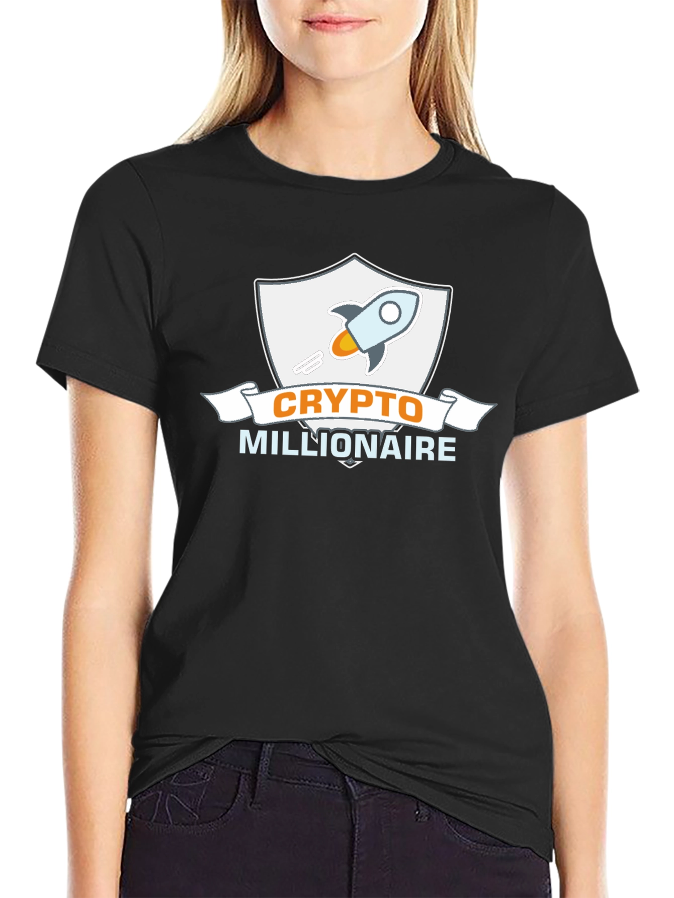 Crypto Millionaire Black Graphic Tee