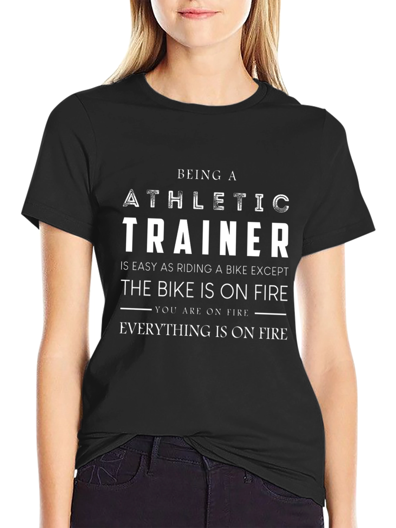 Athletic Trainer On Fire Funny T-Shirt