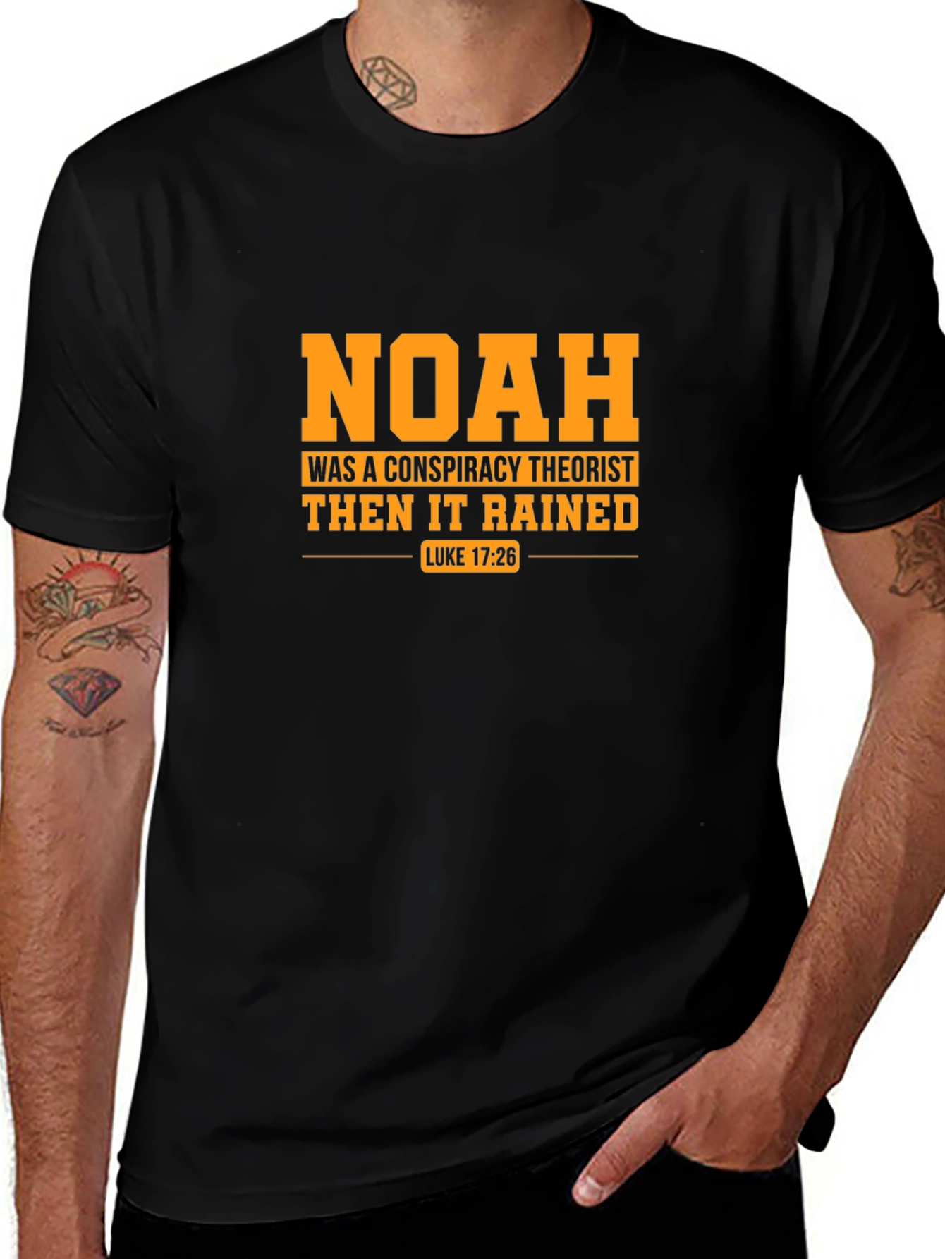 Noah Conspiracy Theorist Black T-Shirt