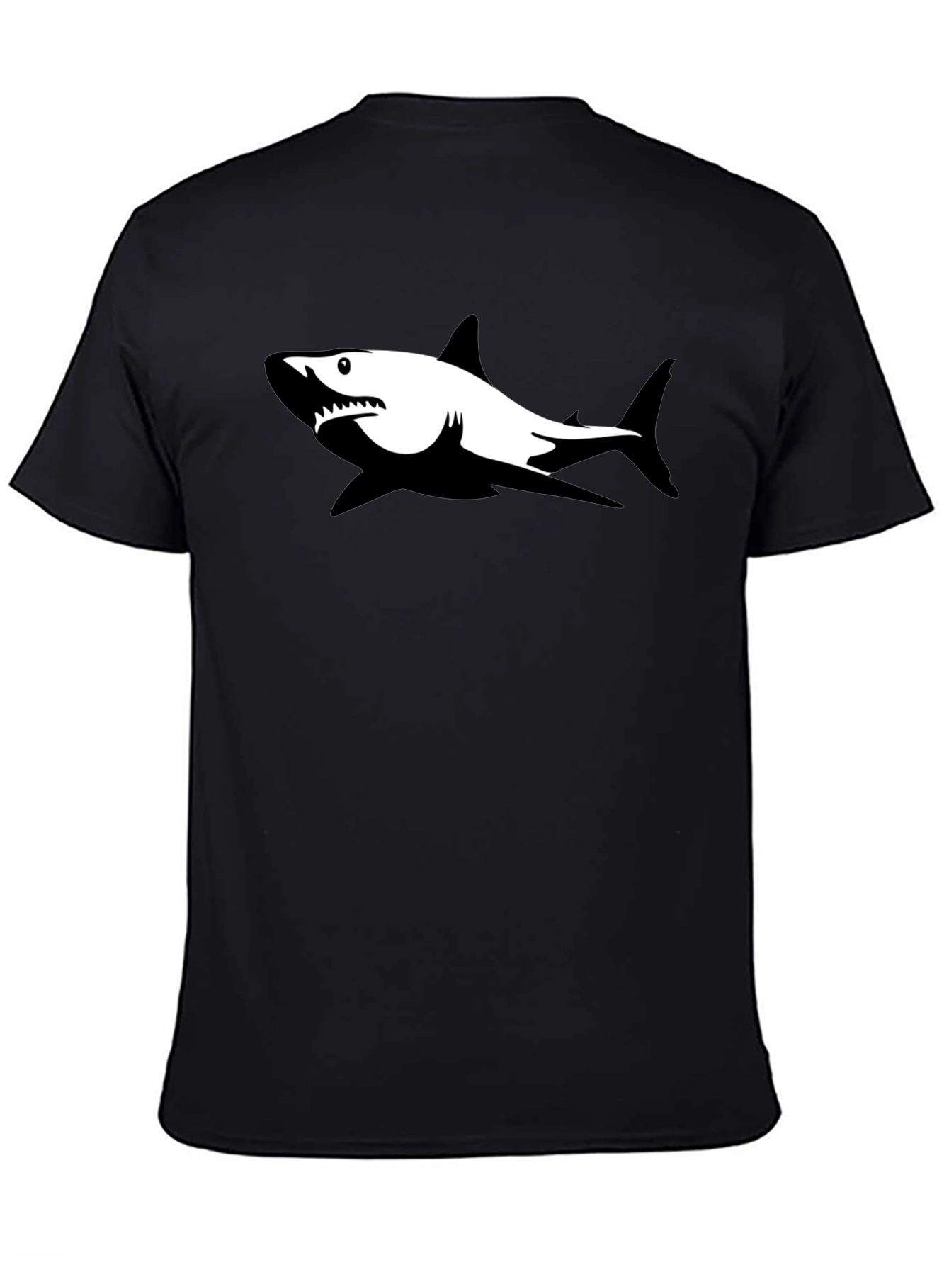Black Shark Graphic Tee - Mens Casual Shirt