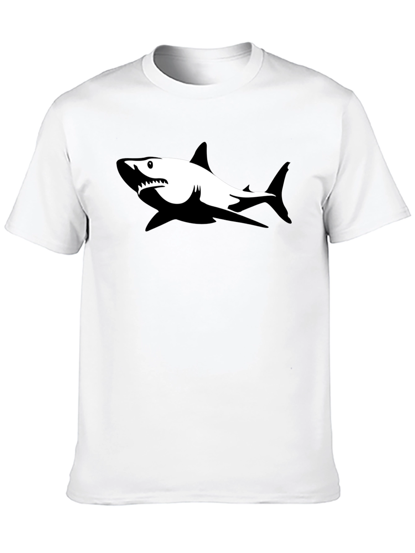 Black Shark Graphic Tee - Mens Casual Shirt