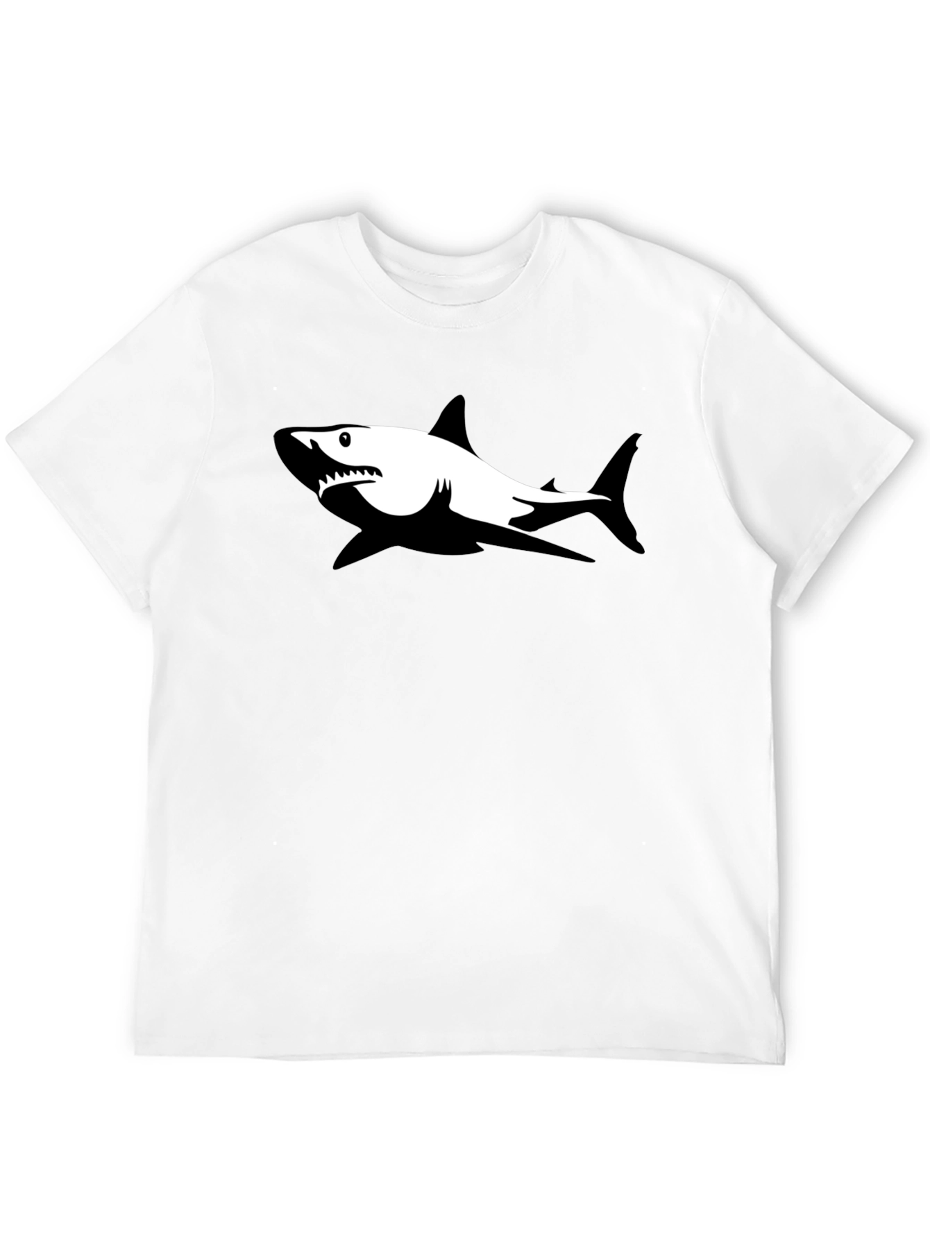 Black Shark Graphic Tee - Mens Casual Shirt