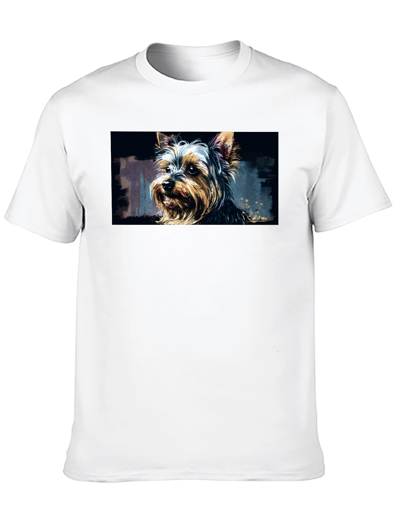 Yorkie Dog Graphic Black T-Shirt