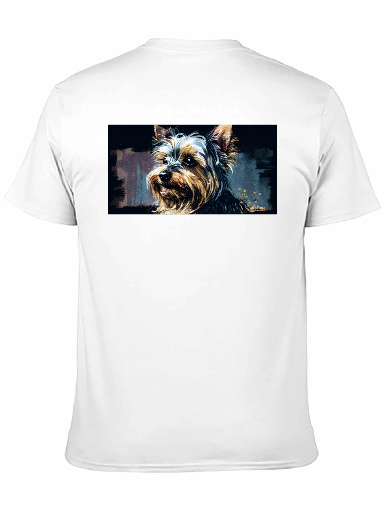 Yorkie Dog Graphic Black T-Shirt