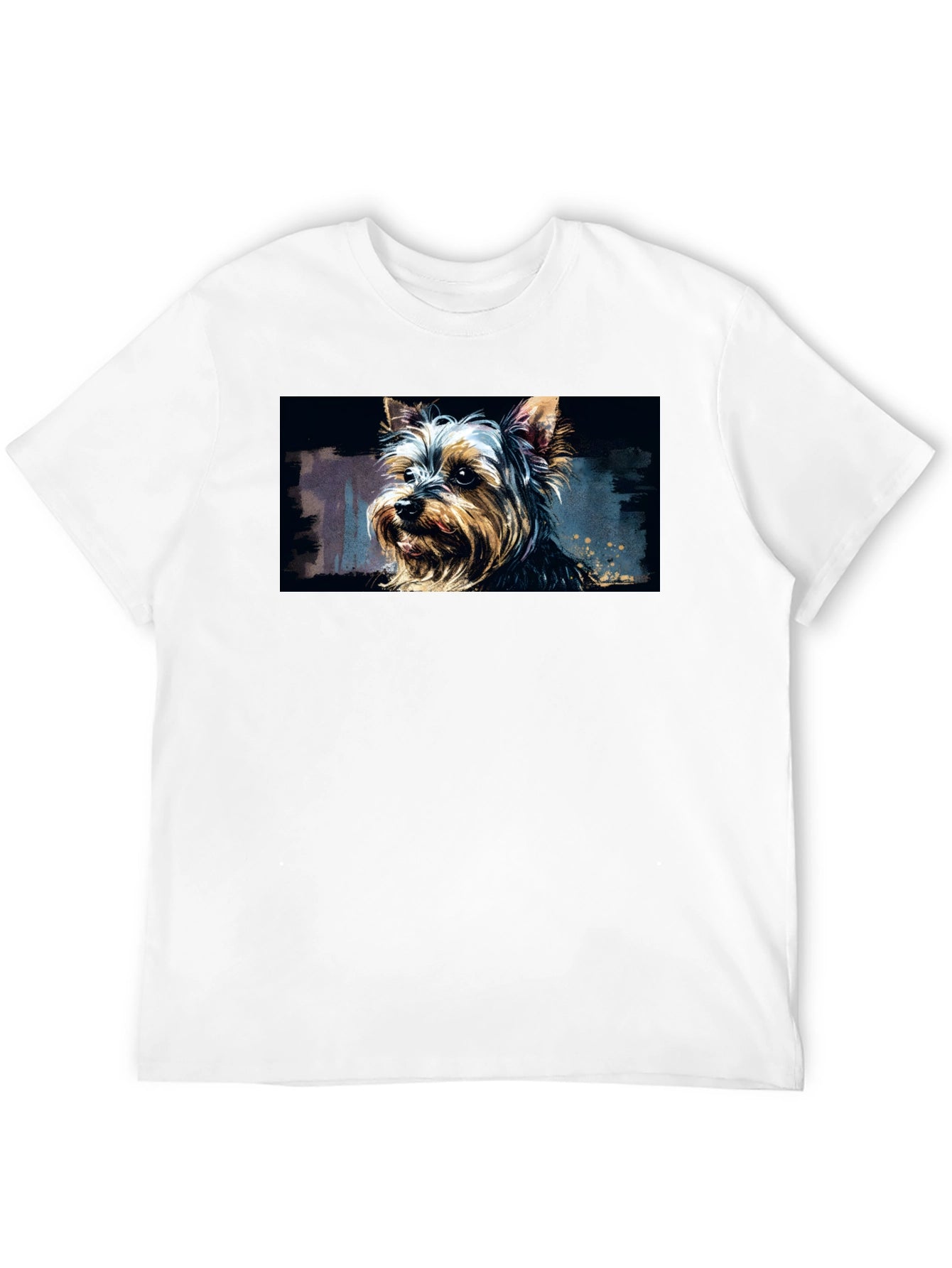 Yorkie Dog Graphic Black T-Shirt