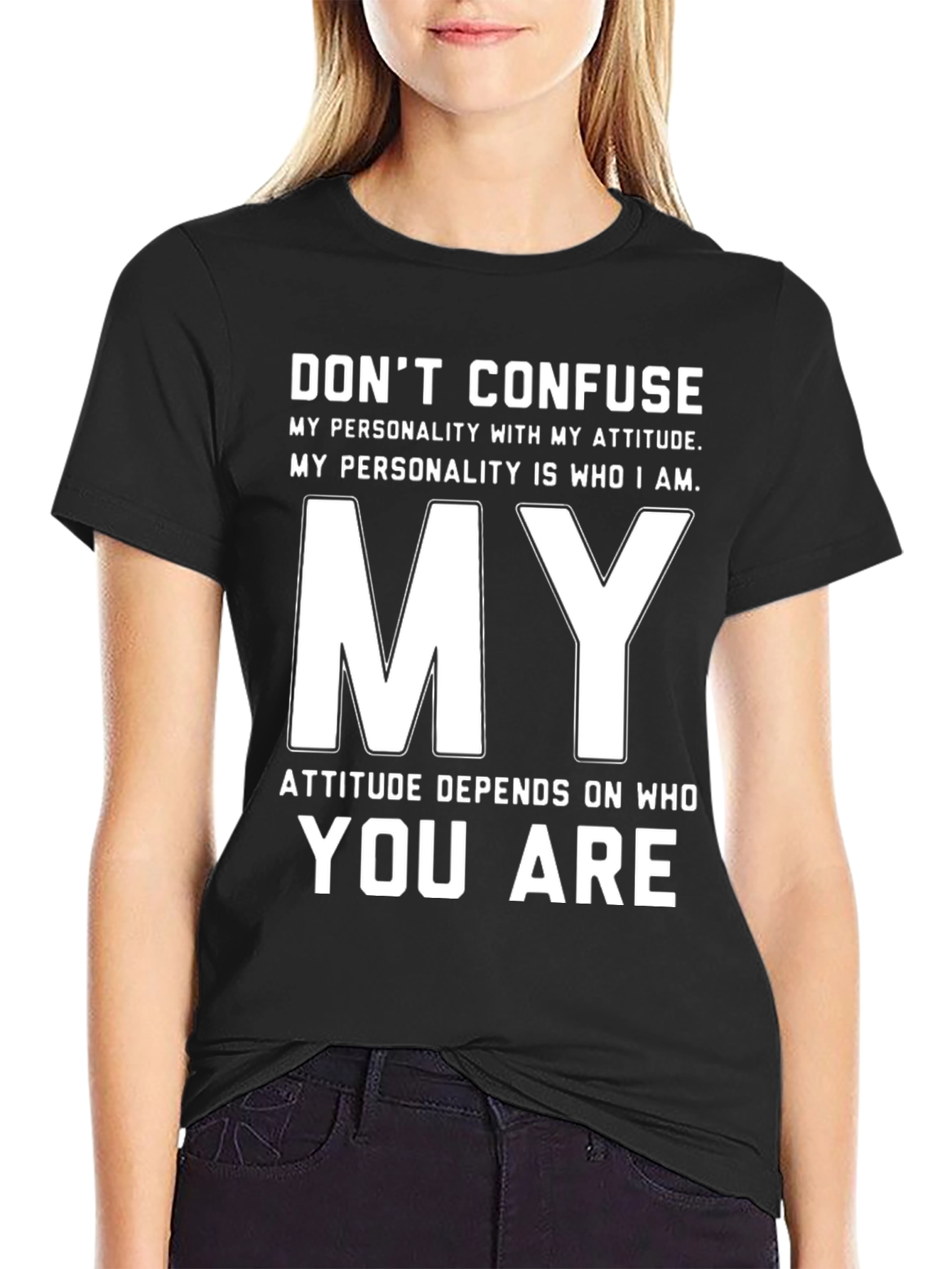 Dont Confuse My Attitude Graphic T-Shirt