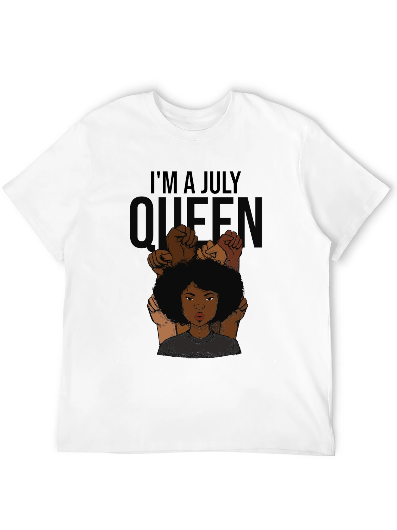 Im a July Queen Black T-Shirt