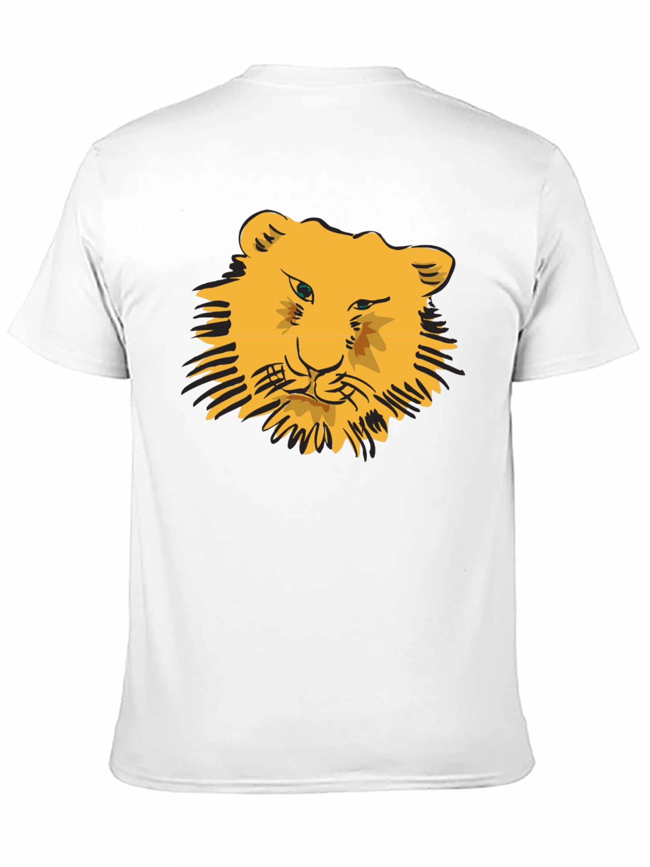 Lion Face Graphic Black T-Shirt