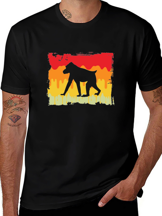 Baboon Silhouette Tee - Retro Style