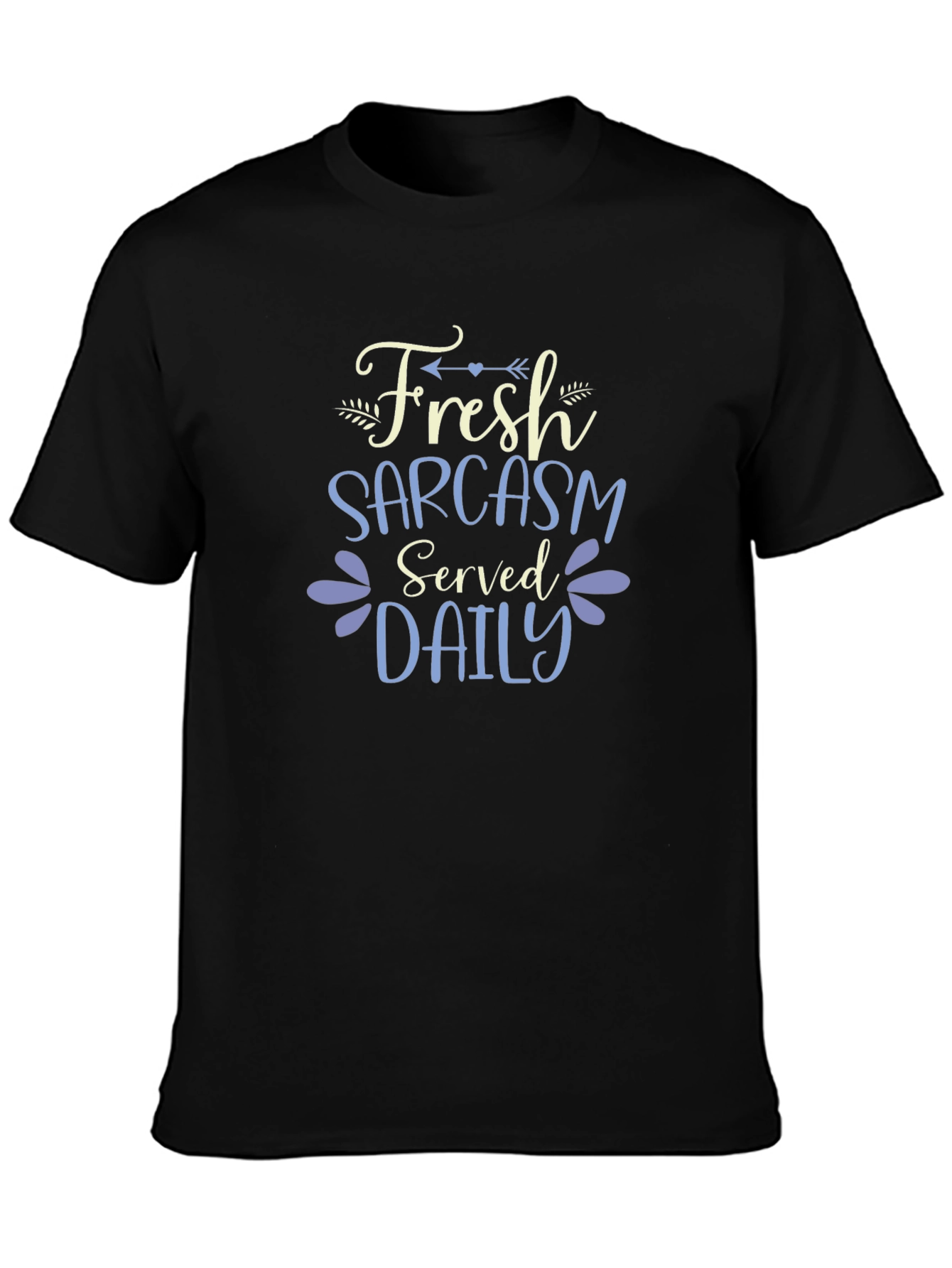 Sarcasm Daily Black Cotton T-Shirt
