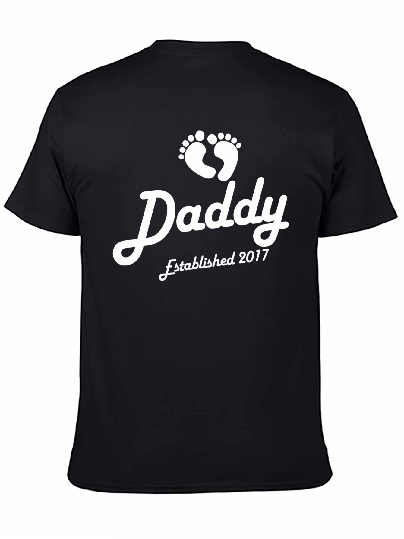 Daddy Established 2017 Black T-Shirt