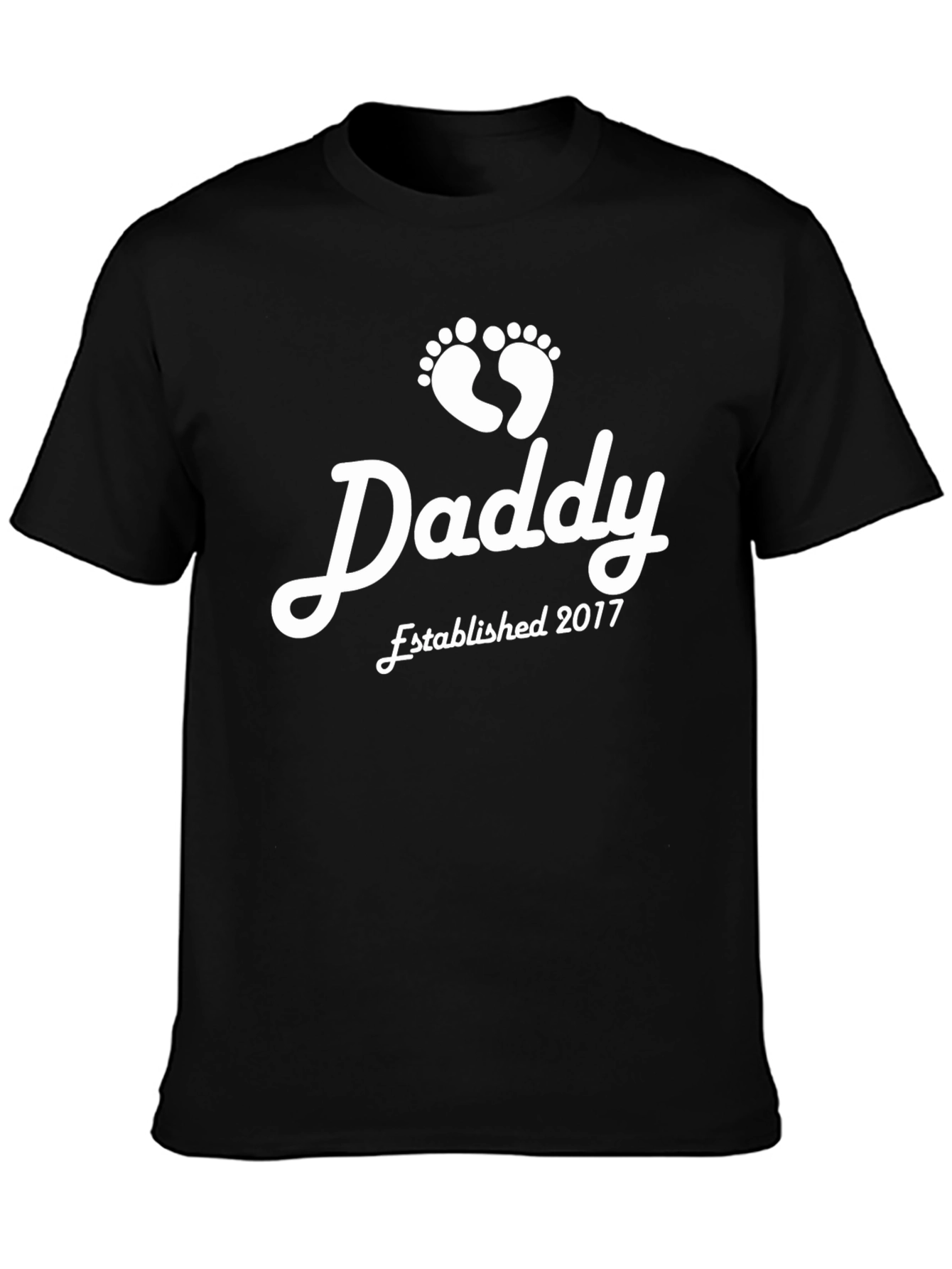 Daddy Established 2017 Black T-Shirt