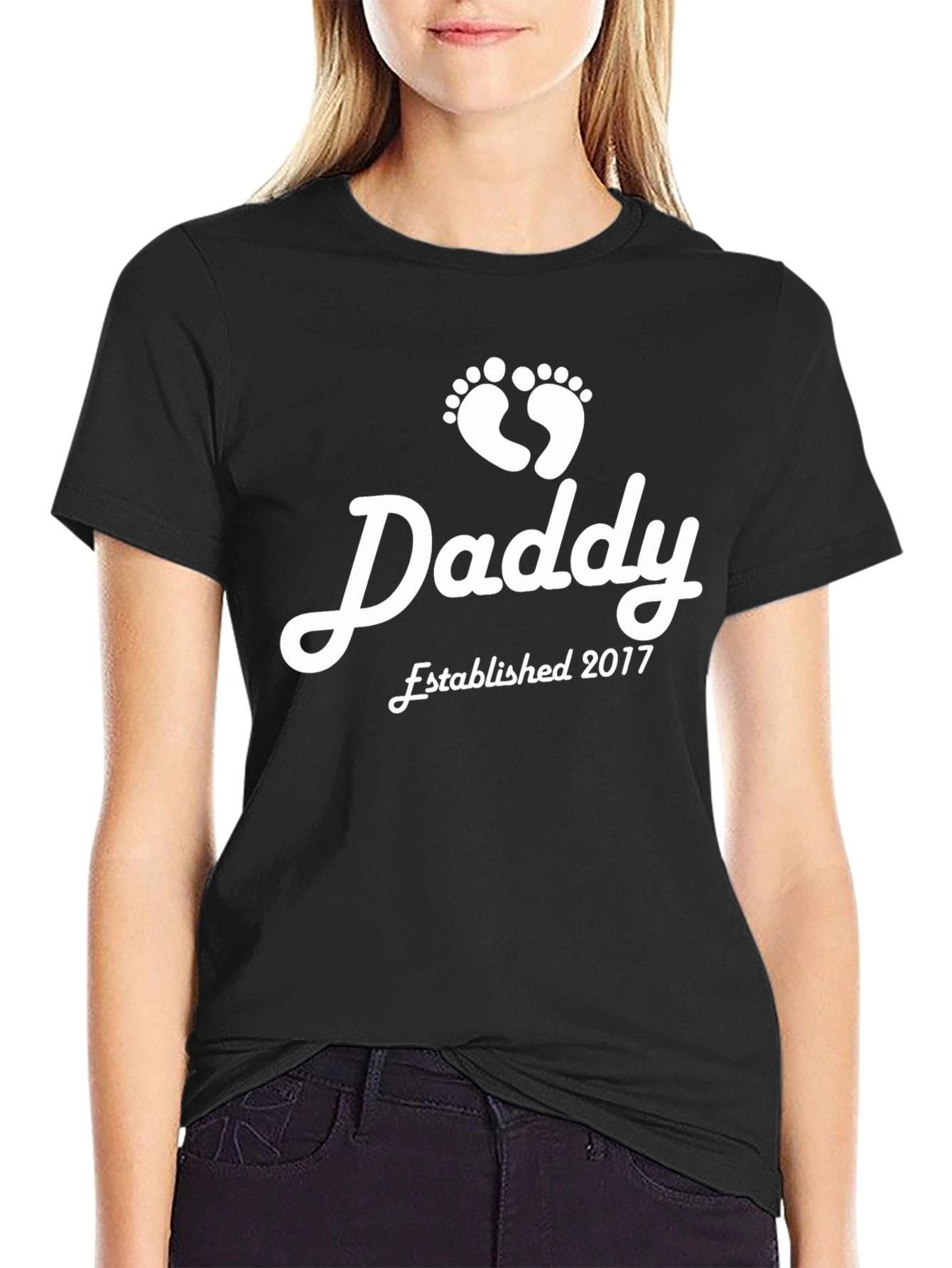 Daddy Established 2017 Black T-Shirt
