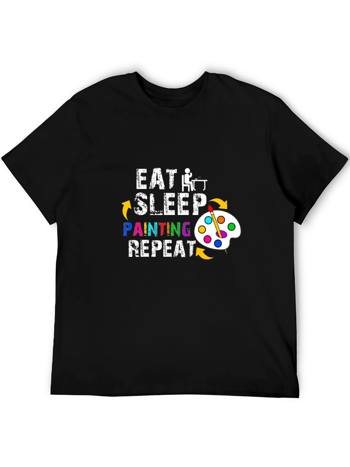 Eat Sleep Painting Repeat Graphic T-Shirt