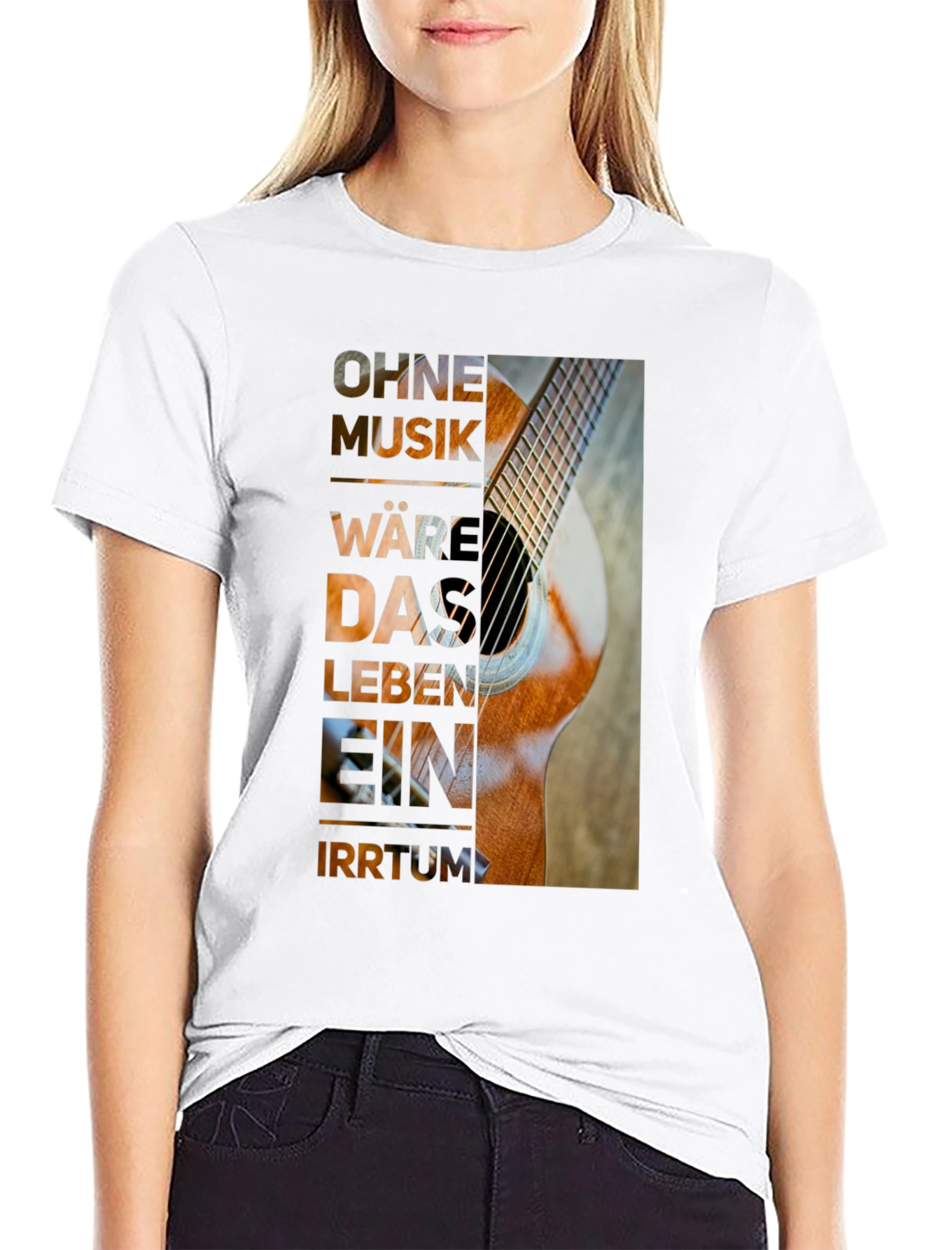 Guitar Music T-Shirt - Artistic Graphic Tee