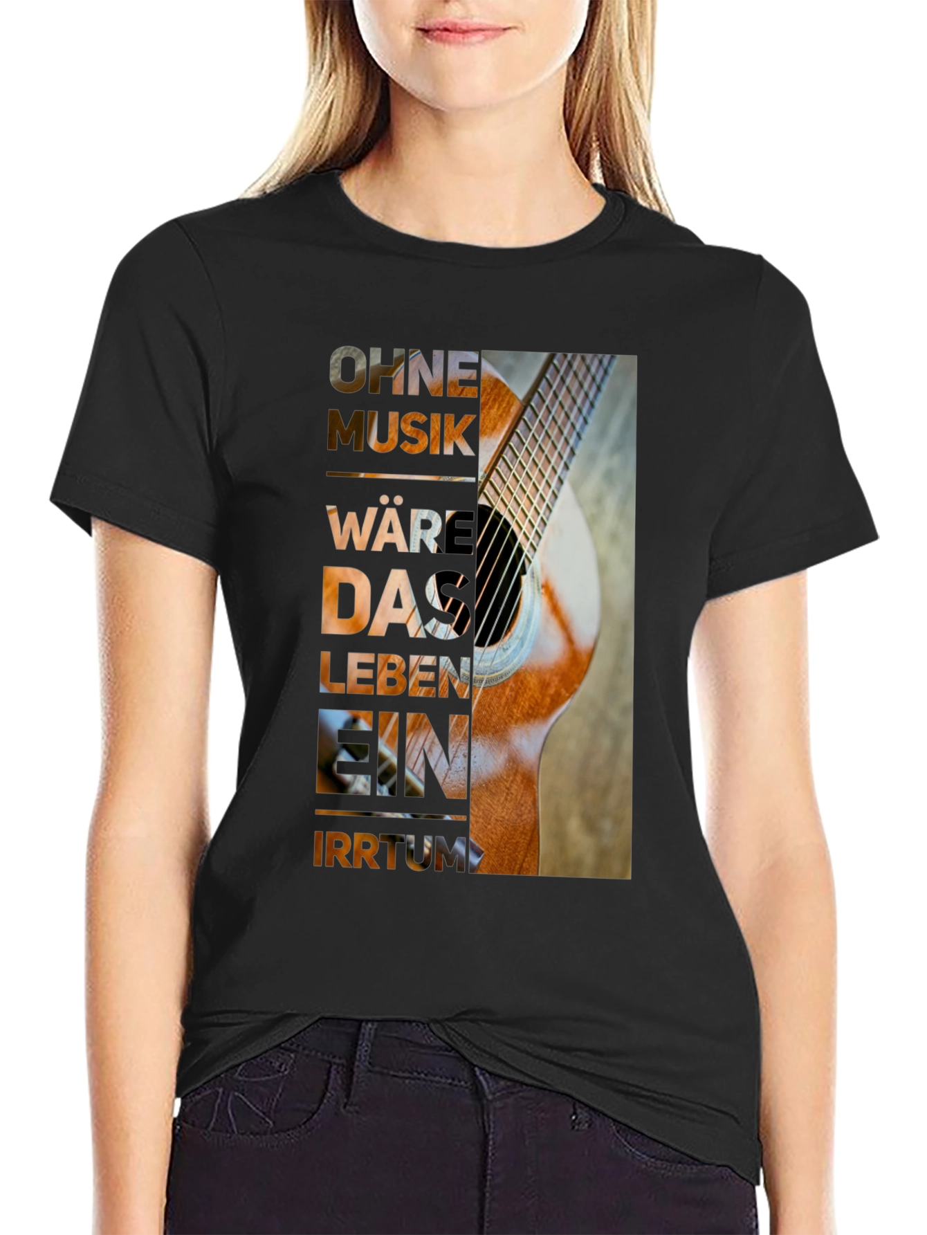 Guitar Music T-Shirt - Artistic Graphic Tee