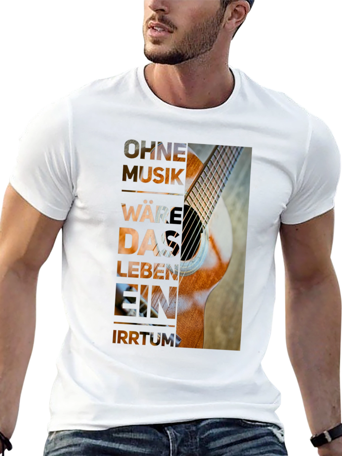 Guitar Music T-Shirt - Artistic Graphic Tee