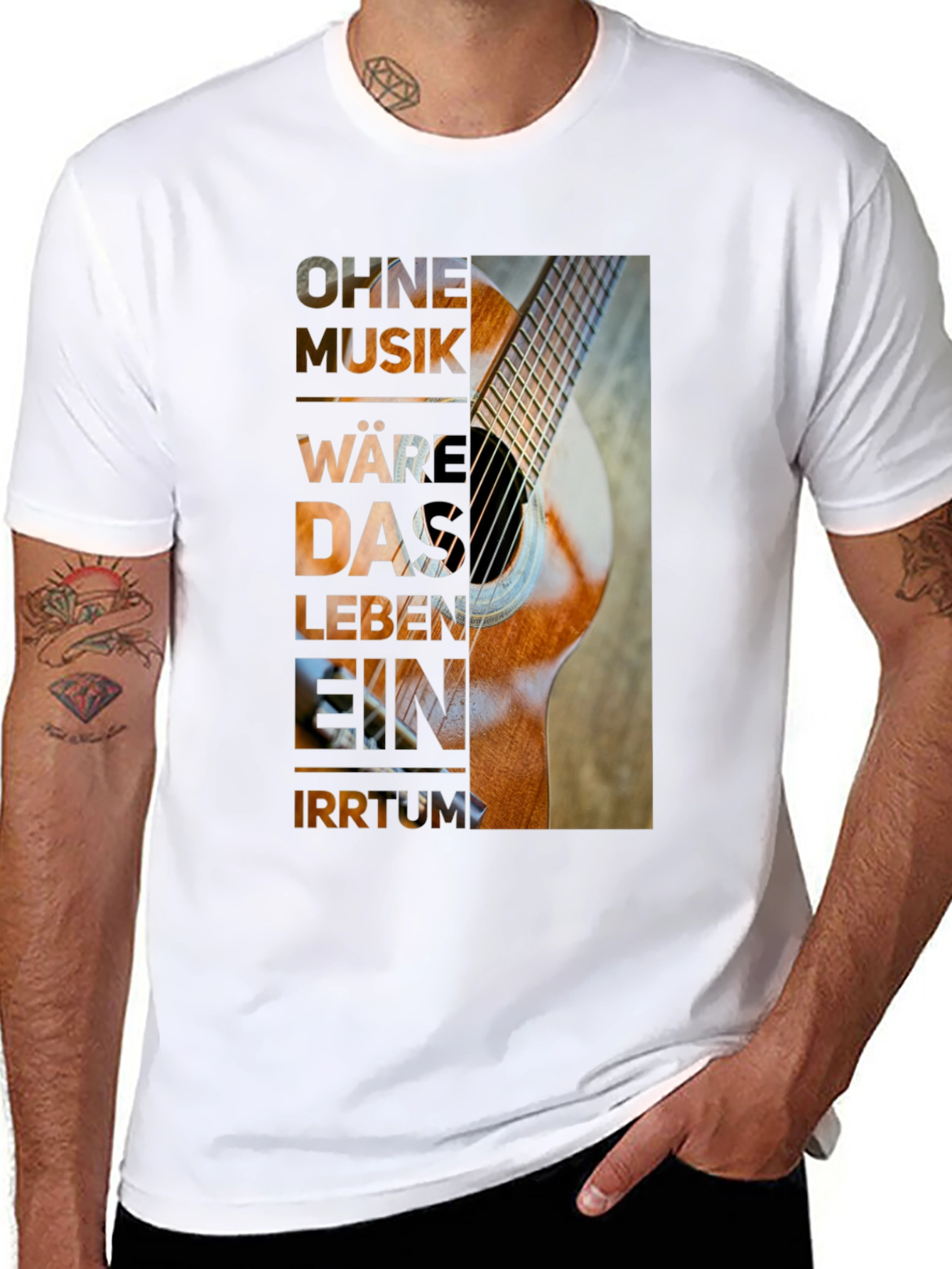 Guitar Music T-Shirt - Artistic Graphic Tee